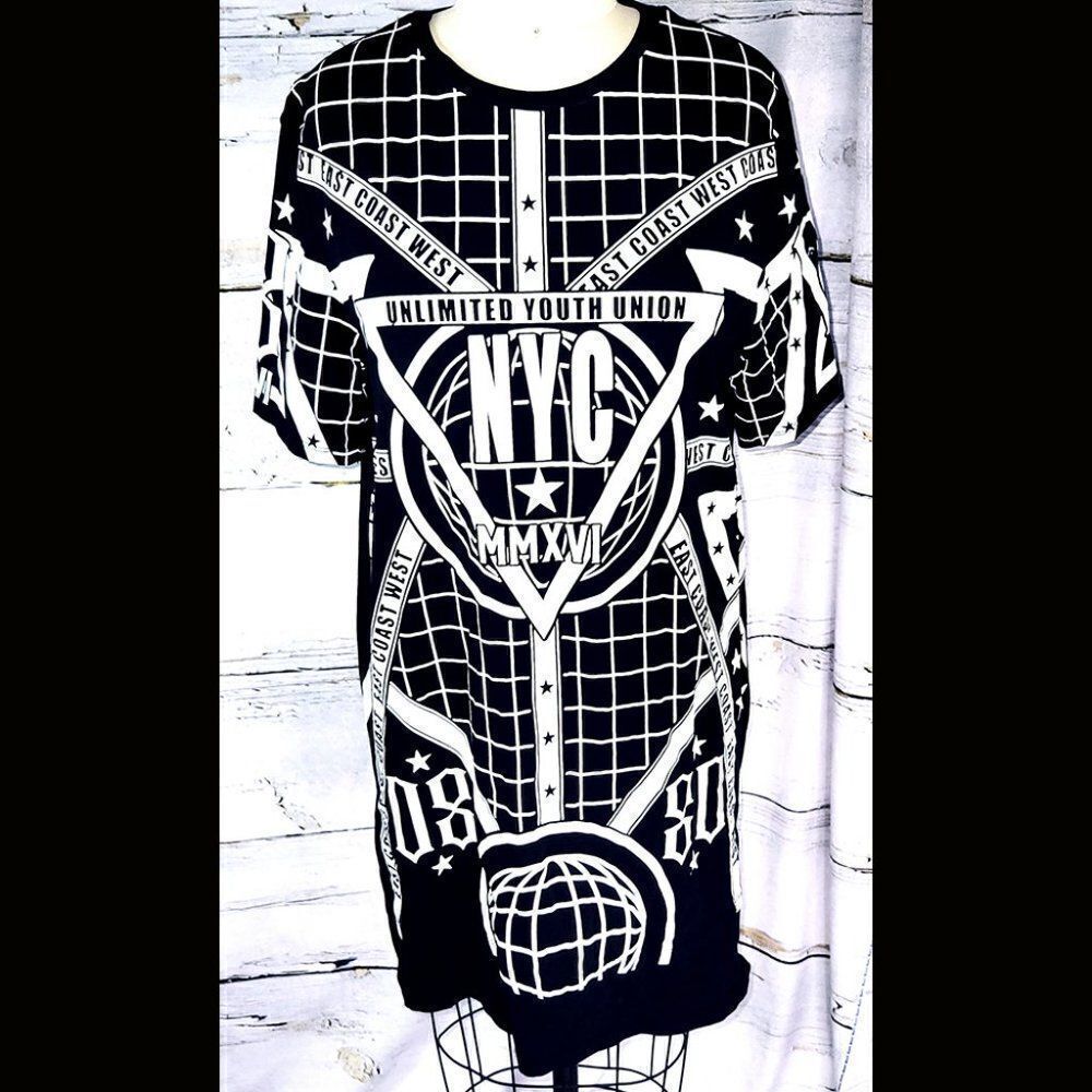 Deconstructed NYC black white grid space designs dress